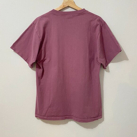 Vintage Graphic T-Shirt Floral Bird Design Purple Cottagecore 100% Cotton Boxy - Picture 6 of 8